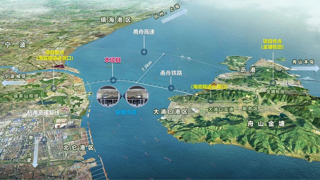 甬舟高速公路復(fù)線二期工程金塘海底隧道正式開工